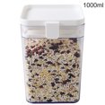 thumbnail image 1 of Tanque de alimentos sellado de plástico transparente Caja de almacenamiento de conservación fresca a prueba de humedad Recipiente de tarro de cereal para refrigerios, Blanco, M seitruly HA000760-08B, 1 of 6