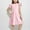 Pink, variant on JUSLIO Girls Checkered Dress Solid Crew Neck Short Sleeve Casual Dresses Size 4-5Y