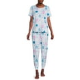 thumbnail image 2 of Secret Treasures Women's and Women's Plus T-shirt and Joggers Pajama Set, 2-Piece, 2 of 5