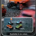 thumbnail image 5 of 1:64 Mini RC Monster Truck with Detachable Trailer, Alloy Shell Off-Road Remote Control Car with 3-Speed Modes, Type-C Rechargeable Small Crawler with LED Lights & Cruise Control - Gray, 5 of 8