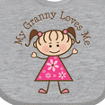 thumbnail image 4 of Inktastic My Granny Loves Me Girls Baby Bib, 4 of 4