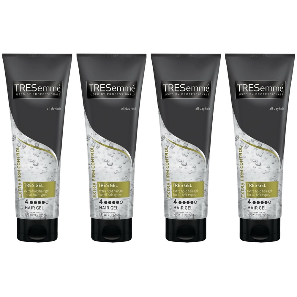 Pack of (4) TRESemme TRES Extra Firm Control Gel, 9 Ounce