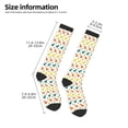 thumbnail image 2 of Xecao Colorful Squirrel print thigh-high socks, crafted for both men and women with a stretchy, high-opaque design perfect for daily wear, 2 of 6