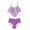 Purple, variant on DFEK Girls Swimsuit 2 Piece Bikini Set Tiered Ruffled Bathing Suit Two Piece Girls' Swimwear with Adjustable Straps Sky Blue 7-8 Years