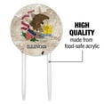 thumbnail image 6 of Acrylic Rustic Illinois State Flag Distressed USA Cake Topper Party Decoration for Wedding Anniversary Birthday Graduation, 6 of 6