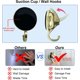 thumbnail image 5 of Juego de 2 ganchos de baño con ventosa YONGSHENG dorados resistentes reutilizables, 5 of 5