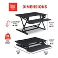 thumbnail image 3 of Millwork Holdings Co True Seating Ergo Standing Desk Converter with Keyboard Tray, Dual Monitor Laptop Riser Height Adjustable Tabletop Workstation, 3 of 5
