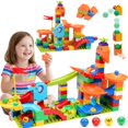 thumbnail image 1 of Set de atletismo Marble Run Building Blocks COUOMOXA Catapult para niños, 1 of 6