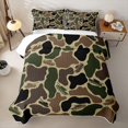 thumbnail image 2 of Feelyou Plane Camo Print Twin Quilt Set for Boys Girls, Rustic Camouflage Twin Coverlet Set for Boys Girls, Green, 2pcs, 2 of 7
