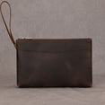 thumbnail image 3 of Sac à Main Rétro en Cuir Véritable pour Hommes Grande Capacité Sac à Main Cheval Fou Portefeuille d'Affaires style long, 3 of 5