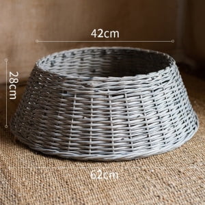 Woven Christmas Tree Collars Decorations, Farmhouse Style Woven Christmas Tree Skirts Decorations, Exquisite Home Christmas Decorations, Christmas Ornamnets Props Tree Skirts for Home, 22*15*10 inch