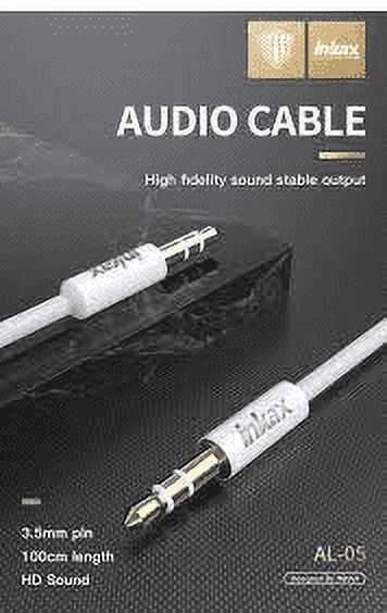 UrbanX 3.5mm Nylon Braided Aux Cable 3.3ft/1m Hi-Fi Sound, Audio Adapter Male to Male AUX Cord for Sony Xperia E4g Headphones, Car, Home Stereos, Speaker, Echo & more - image 3 of 3