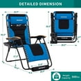 thumbnail image 6 of Techmilly 2pcs Oversized Zero Gravity Chair XL 30"for Outside,Support 500LBS, 6 of 6