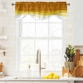 thumbnail image 3 of Ombre Orange Waves Tie Up Valance Curtains for Windows, Kitchen Curtains Window Treatments, Abstract Art Gradient Modern Short Window Shades Valances for Bedroom Bathroom Cafe 54"x18", 3 of 8