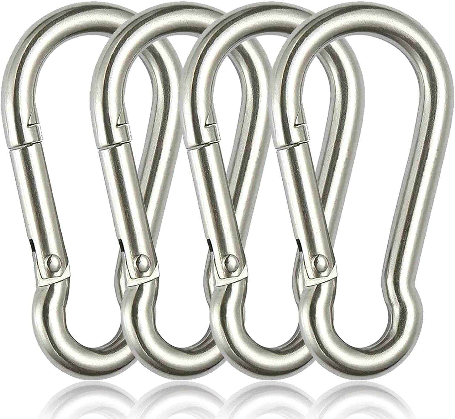 4 Inch Heavy Duty Carabiner Clips,Extra Large Stainless Steel Carabiner for Gym, 