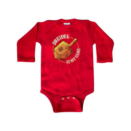 

Inktastic Hanukkah Dreidel Game Gift Baby Boy or Baby Girl Long Sleeve Bodysuit