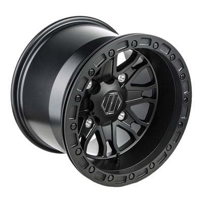 4/156 HiPer Raptor Single Beadlock Wheel 14x8 4.0 + 4.0 Black for Polaris RANGER 800 6x6 2010-2016