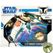 Star Wars The Clone Wars V-19 Torrent Starfighter Vehicle 2008 Hasbro 87479