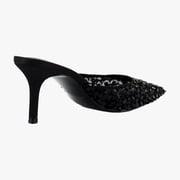 Steve Madden Alexi Women's Heels Black Sequin Size 6.5 M