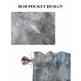 thumbnail image 7 of Blue Grey Half Window Curtains 24 Inches Long, Abstract Art Oil Painting Modern Geometric Window Treatment Curtain Drapes, Short Curtains Tiers for Kitchen Over Sink, 27.5"x24", 2 Panels, 7 of 7