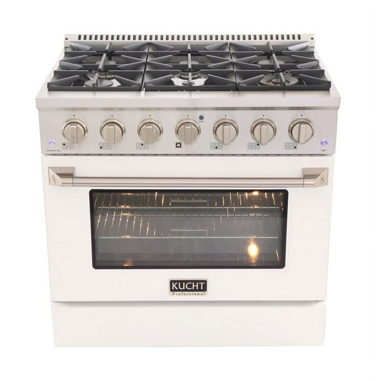 36 in. Stainless-Steel Professional GAS Range with Legs - Silver