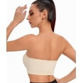 thumbnail image 4 of Sujetador bandeau sin tirantes y sin aros para mujer, sujetador tipo bralette con relleno, sujetador de tubo sin costuras con tirantes transparentes, 4 of 5