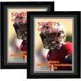thumbnail image 1 of 2 Pack Sports Magazine Frame Fits Measuring 8.5 x 11.25 or 8.25 x 11 Inch Magazine Display Frame with Installed Hangers and Double Black Core Matting Wall Hanging, 1 of 7