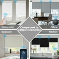thumbnail image 4 of Keego Motorized Shade Remote Control App Control Voice Control Silent Rechargeable Blackout Roller Blinds Auto Window Blinds White,58.5"w x 56"h, 4 of 8