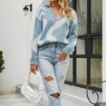 thumbnail image 3 of Vedolay Cute Tops for Women Crewneck Cropped Sweater Long Sleeve Ribbed Knit Pullover Tops,Light Blue M, 3 of 5