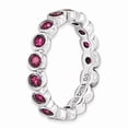 thumbnail image 3 of 925 Sterling Silver Stackable Expressions Created Ruby Ring Size: 8; for Adults and Teens; for Women and Men, 3 of 5