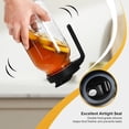 thumbnail image 4 of Behome  2 packs Glass Pitcher with Lid, 64 oz Mason Jar Pitcher with Wide Mouth, Heavy Duty Glass Container for Cold Brew Coffee, Iced Tea, Lemonade, 4 of 7