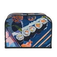 thumbnail image 2 of Xecao Colorful Sushi Food Art Print 4 Slice Toaster Cover with Pockets, Small Appliance Cover, Dust and Fingerprint Protection, Machine Washable, 2 of 7