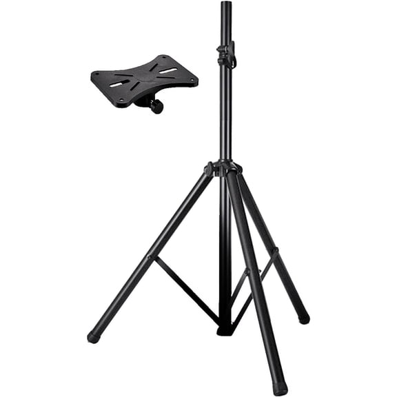 5 Core PA Speaker Stands Adjustable Height Professional DJ Tripod with Mounting Bracket, Extend from 40 to 72 inches, Black SS ECO 1PK BLK WoB