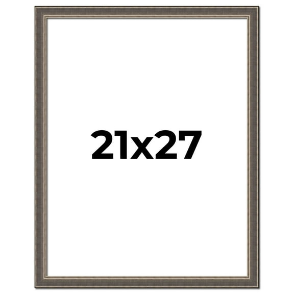 21x27 Frame Silver Real Wood Picture Frame Width 1.25 Inches | Interior Frame Depth 0.5 Inches |