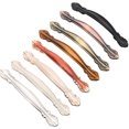 thumbnail image 4 of PinesC 4pcs Furniture Door Drawer Pull Handle Cabinet Pull Handle Kitchen Knobs Cabinet Hardware Handle Pull Furniture Furniture Door Pull(Hole Distance 128mm, White Version), 4 of 4