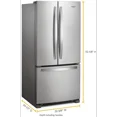 thumbnail image 5 of Whirlpool 33 Inch Freestanding French Door Refrigerator with 22 cu. ft. Capacity Fingerprint-Resistant Stainless Steel WRFF5333PZ, 5 of 5