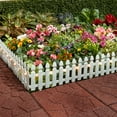 thumbnail image 2 of 6-Ft. Solar Border Fence Panel - Garden Landscape Edging Stake - White, 2 of 4