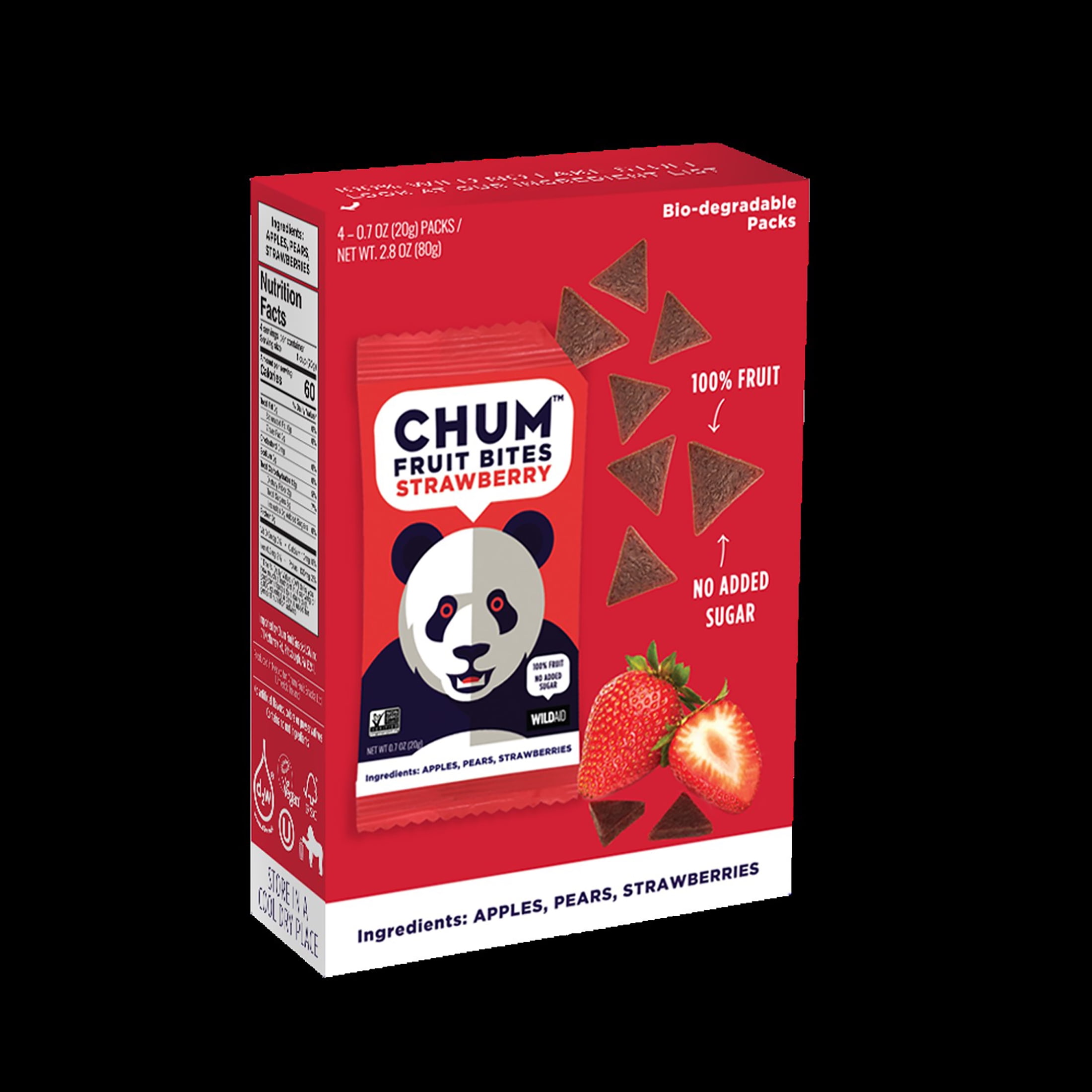 (4 pack) CHUM FRUIT BITES - STRAWBERRY