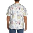 thumbnail image 5 of Wukai Hand Drawn Rabbit Men's Casual Short-Sleeve Button Down Shirt - Lightweight Summer Dress Shirt for Daily Wear-Medium, 5 of 7