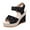 Black, variant on Anuirheih Women's Fashion Wedges Heel Sandals Shoes Thick Bottom Casual Sandals Sandals Women (Beige)