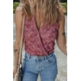 thumbnail image 6 of Flattering V Neck Sleeveless Bodysuit in Heather Floral Texture for Daily Wear - [ZhiHiMeRi] | (US 8-10)M, 6 of 12