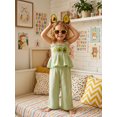 thumbnail image 5 of Loicainy Baby Kids Toddler Girl Summer Clothes 6 9 12 18 24 Month 2 3 4 5 6 Year Sleeveless Muslin Smocked Top Pants Cute Outfit, 5 of 9