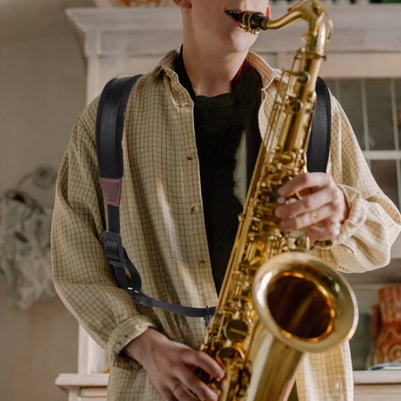 WHAMVOX Belt Saxophone Shoulder Strap Comfortable Saxophone Strap Child 55X42CM Black