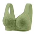thumbnail image 2 of XRoczxe Women Front Closure Lace Bra Wide Shoulder Straps Wire Free Supportive Non Sag Comfort Everyday Underwear Multiple Solid Colors, 2 of 5