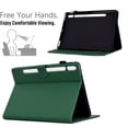 thumbnail image 2 of Case for Samsung Galaxy Tab S9/S8/S7 11 inch, Fiber Texture PU Leather Folio Stand Cover Flip Tablet Case with Credit Card Slot & Auto Wake/Sleep & Magnetic Clasp for Galaxy Tab S9/S8/S7, Dark Green, 2 of 6