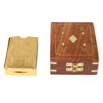 thumbnail image 1 of Kartique Golden Playing Cards For Adult 1 Set With Handmade Wooden Box | Playing Card Storage Box Is A Wooden Handicraft Produced With Much Better Look | Use For Party Game, Playing Card, 1 of 5