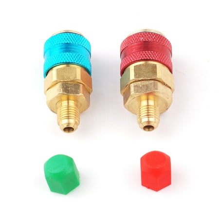 Radiator Adapter Fitting - A/C R134a Quick Coupler Adapter Car High & Low Side HVAC SAE Male Flare Fitting