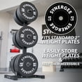 thumbnail image 3 of Synergee Support de Plaque de Poids Olympique & Support de Barre – Support Vertical pour Rangement de Gym Maison, Garage & Commercial, 3 of 6