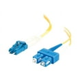 thumbnail image 1 of C2G 10m LC-SC 9/125 Duplex Single Mode OS2 Fiber Cable - Yellow - 33ft - Patch cable - LC single-mode (M) to SC single-mode (M) - 10 m - fiber optic - duplex - 9 / 125 micron - OS2 - riser - yellow, 1 of 1