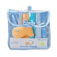 thumbnail image 2 of Luvable Friends Baby Boy Cotton Rich Washcloths, Blue Solid, One Size, 2 of 2
